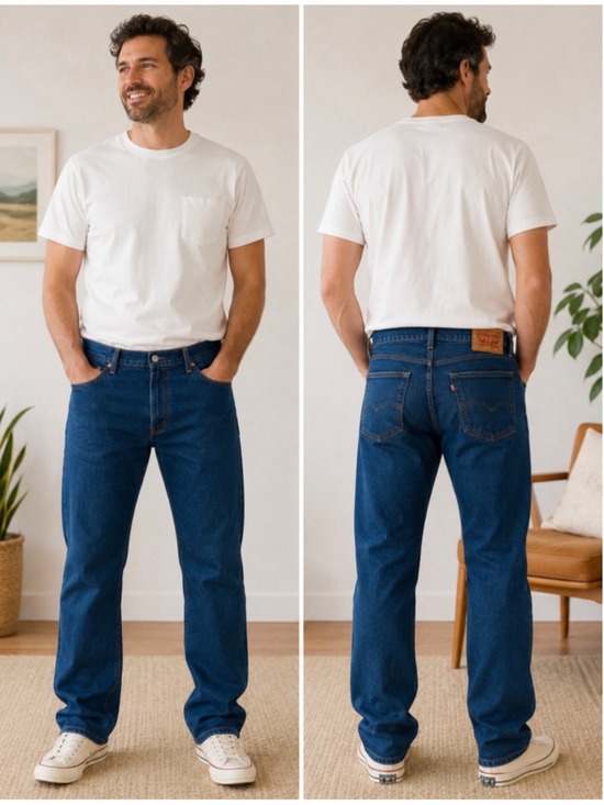 Levi’s Other - Levi’s 505 Regular Fit Jeans Dark Wash Stretch Denim W38 L30 Classic Straight Le